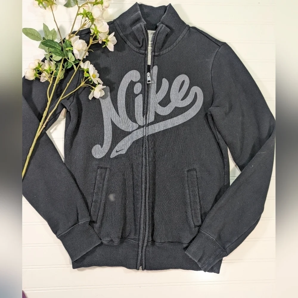 Nike Black Zip Up Sweatshirt